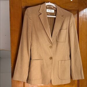 MaxMara Womens Classic Camel Hair Blazer